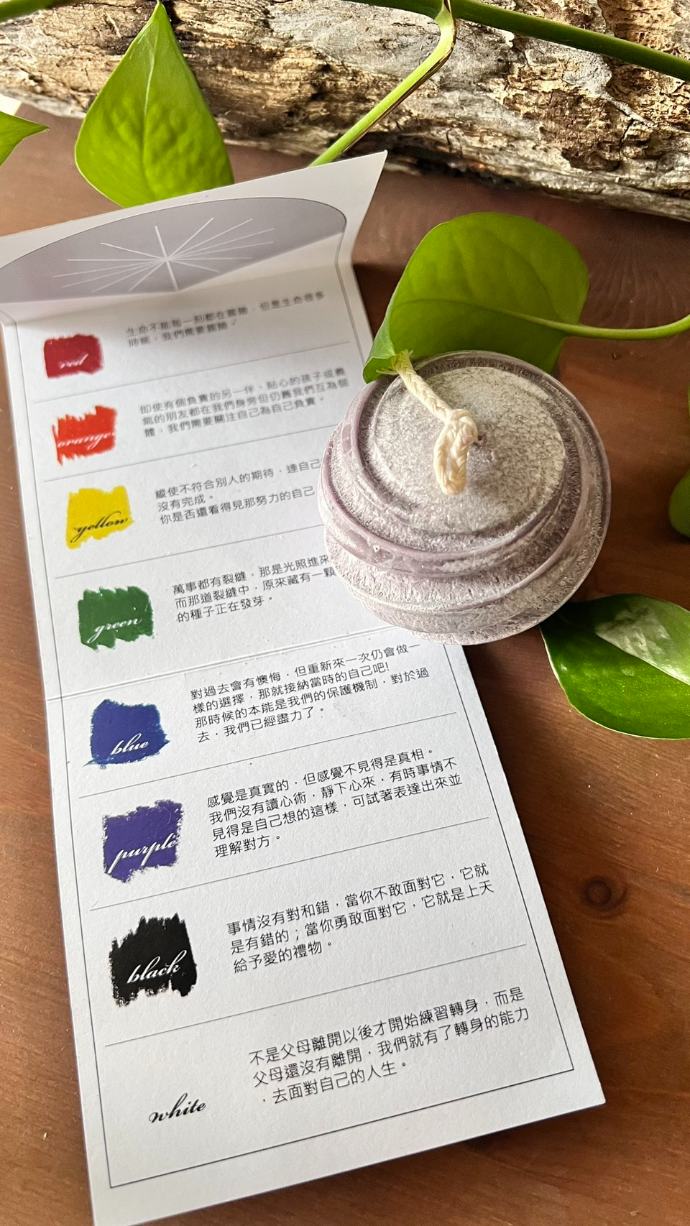 覺察蠟燭色彩說明