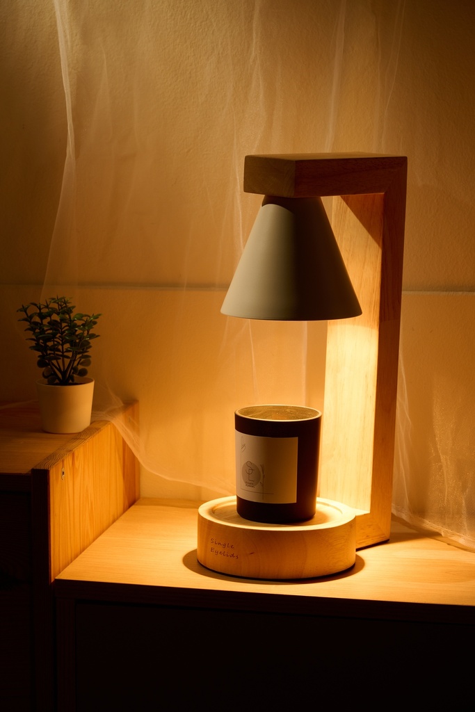 經典原木北歐風厚底融蠟燈